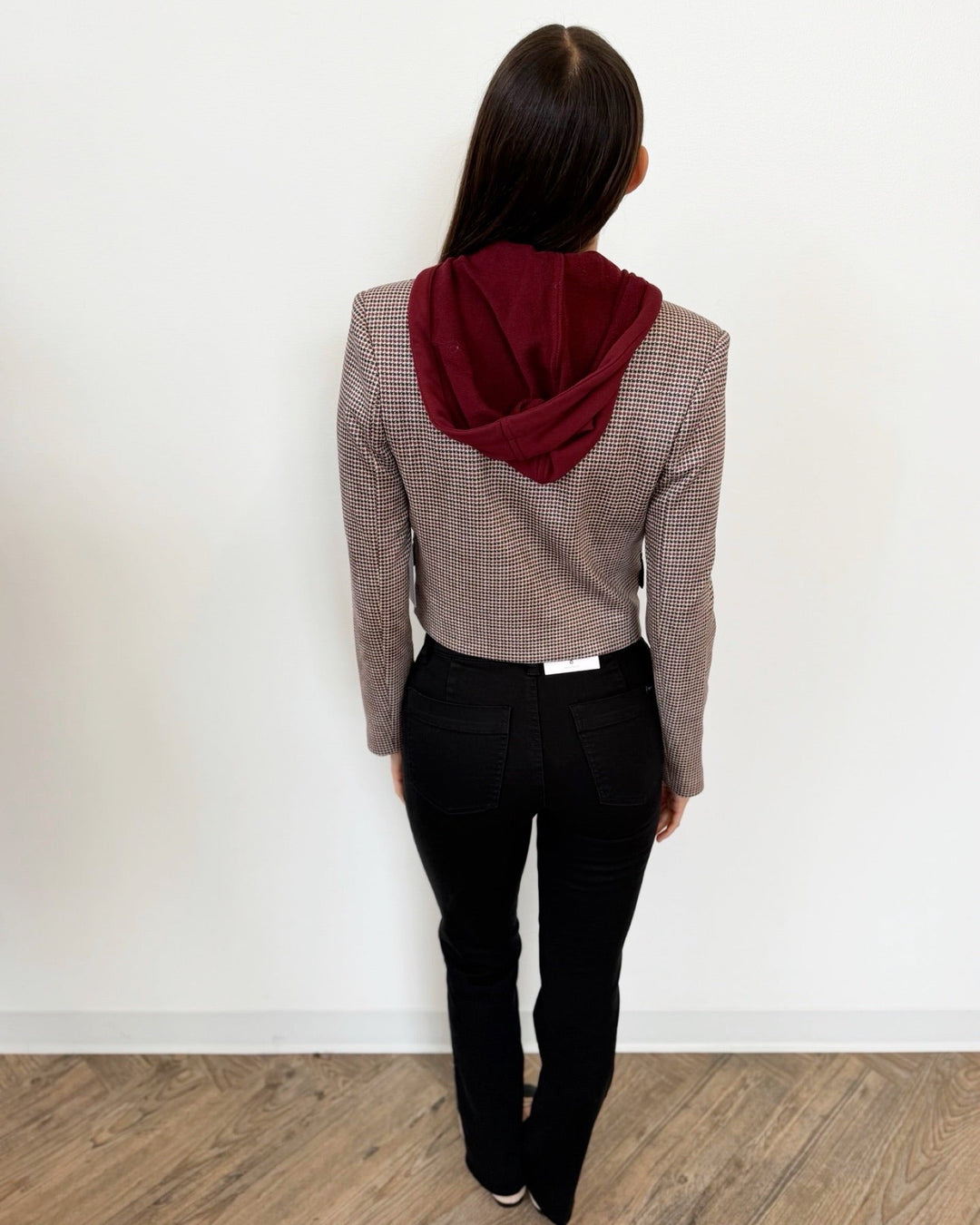 Skye Cropped Blazer with Hoodie Insertblazer