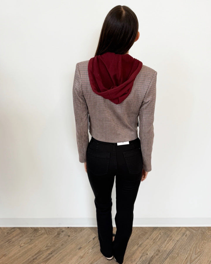 Skye Cropped Blazer with Hoodie Insertblazer