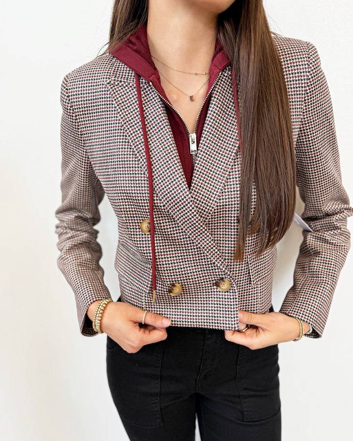 Skye Cropped Blazer with Hoodie Insertblazer