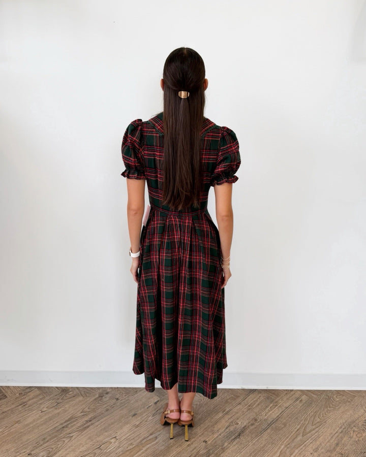 Sophia Dress in Evergreen Plaidmidi dressSDI423460