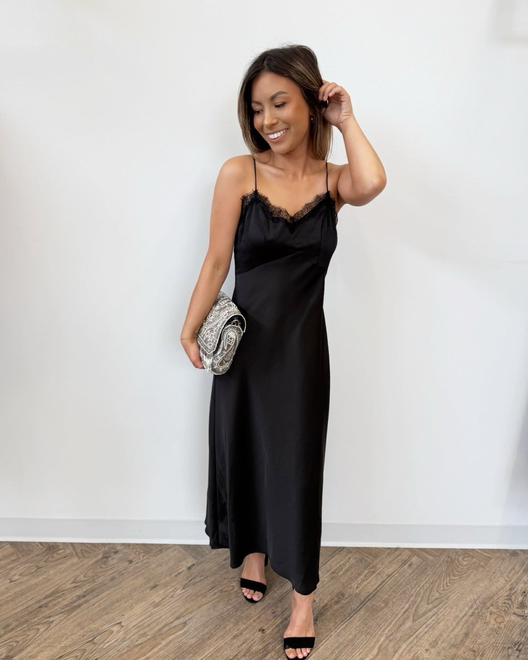 Sophia Lace Midi Slip DressMidi Dress