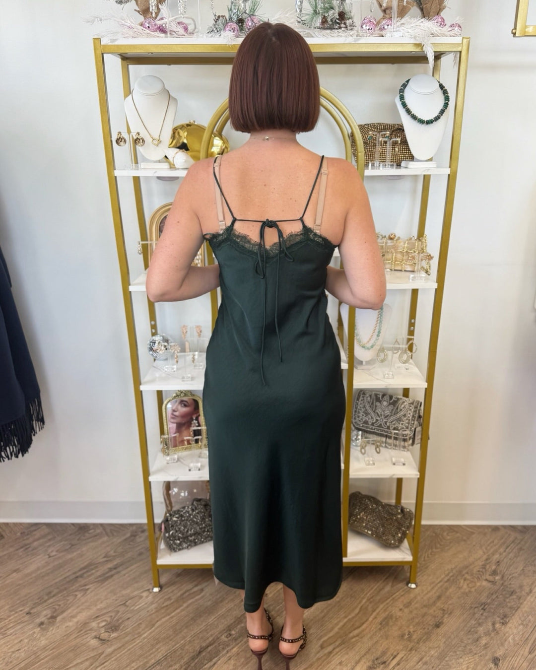 Sophia Lace Midi Slip DressMidi Dress