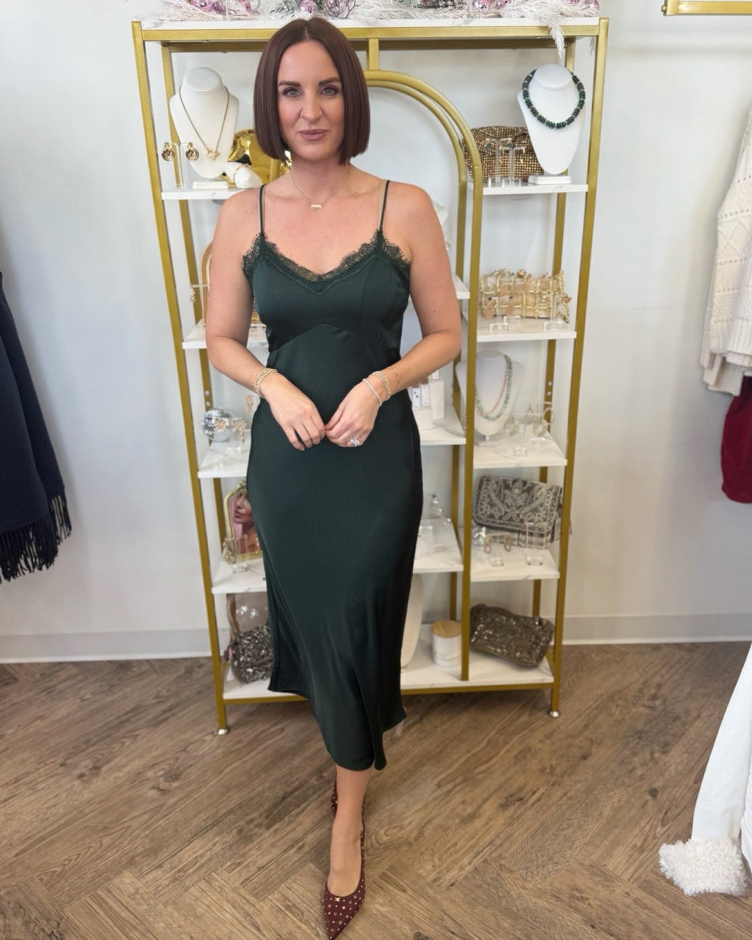 Sophia Lace Midi Slip DressMidi Dress