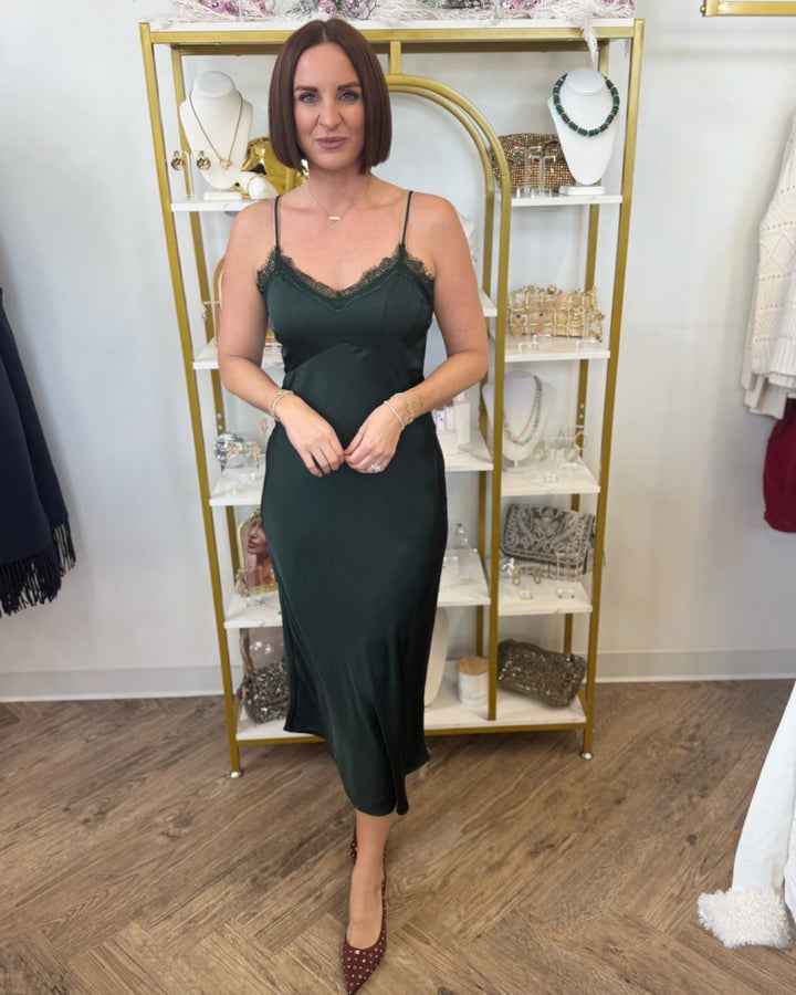 Sophia Lace Midi Slip DressMidi Dress