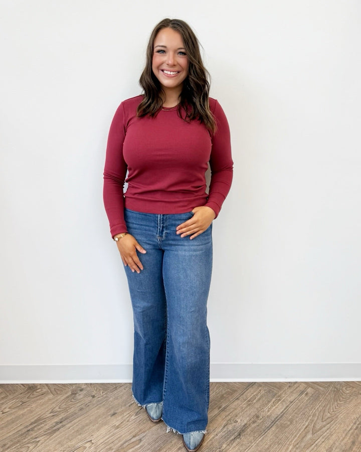 Soren Ribbed Long Sleeve ShirtLong Sleeve Top
