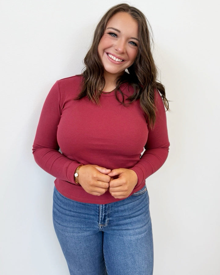 Soren Ribbed Long Sleeve ShirtLong Sleeve Top