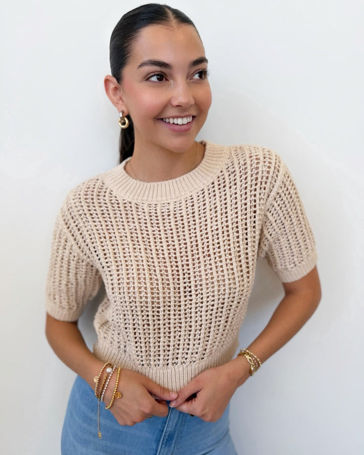 Steve Madden Greata Sweatershort sleeve knit