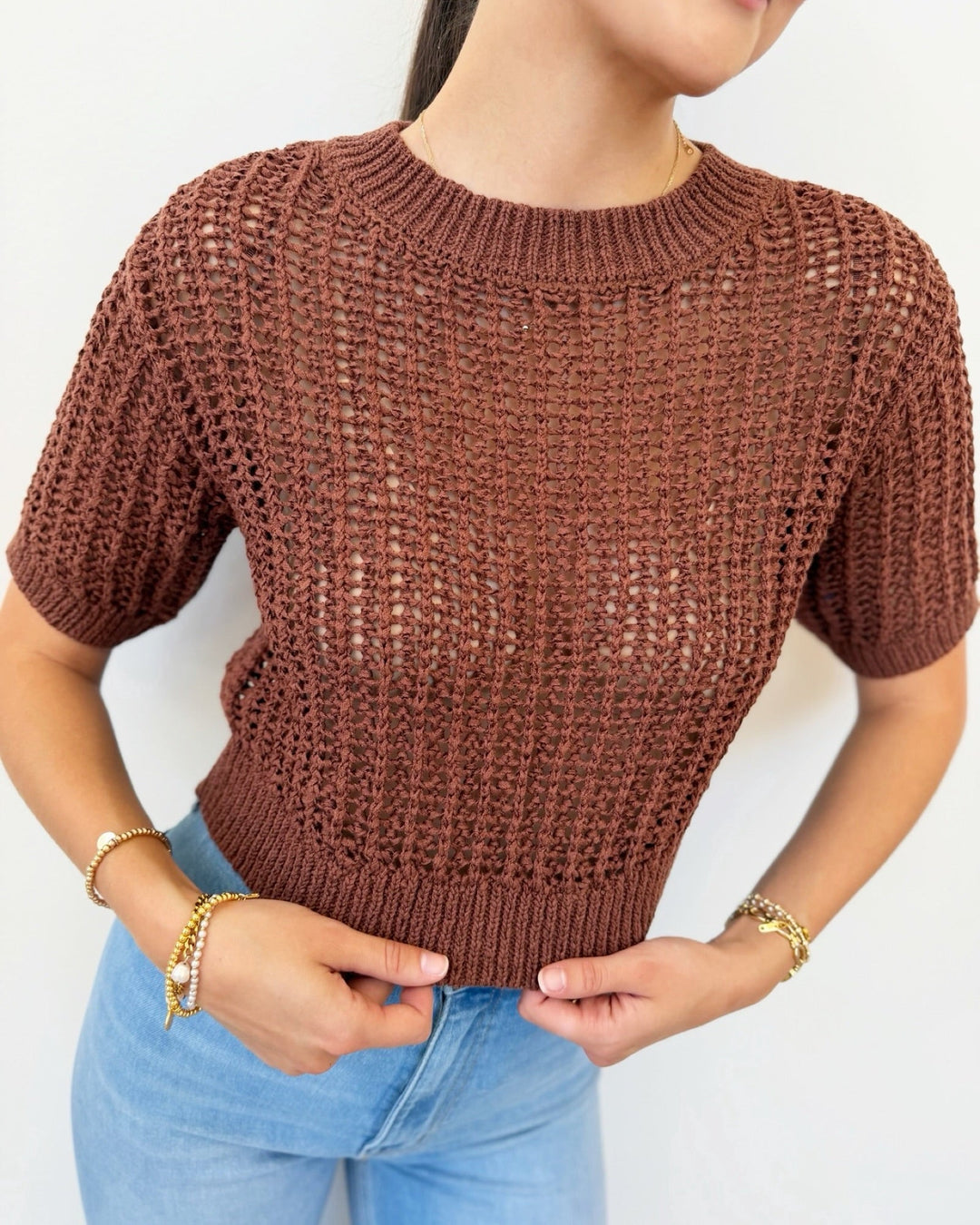 Steve Madden Greata Sweatershort sleeve knit