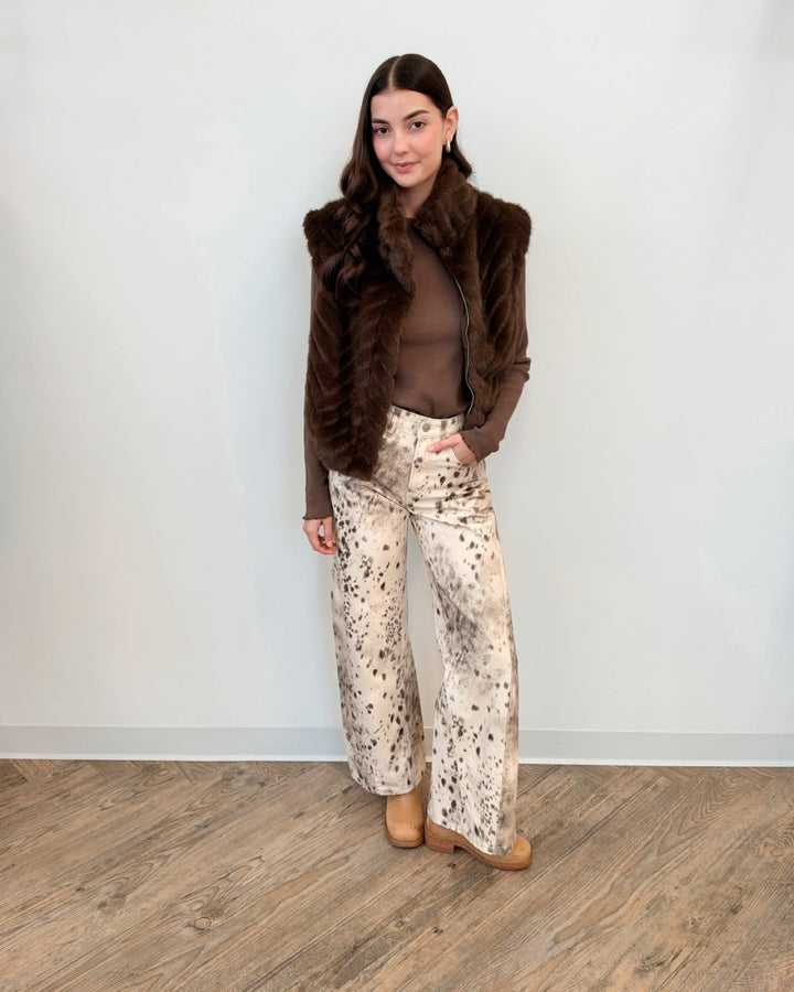 Steve Madden Luxie Sleeveless Faux Fur Vestfur vest