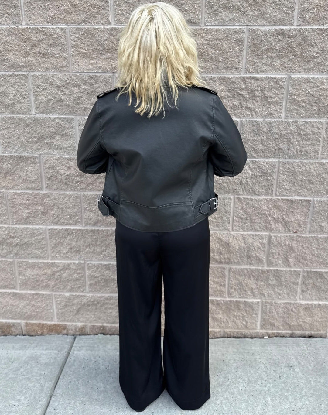 Stevie Faux Leather Moto JacketLEATHER JACKET