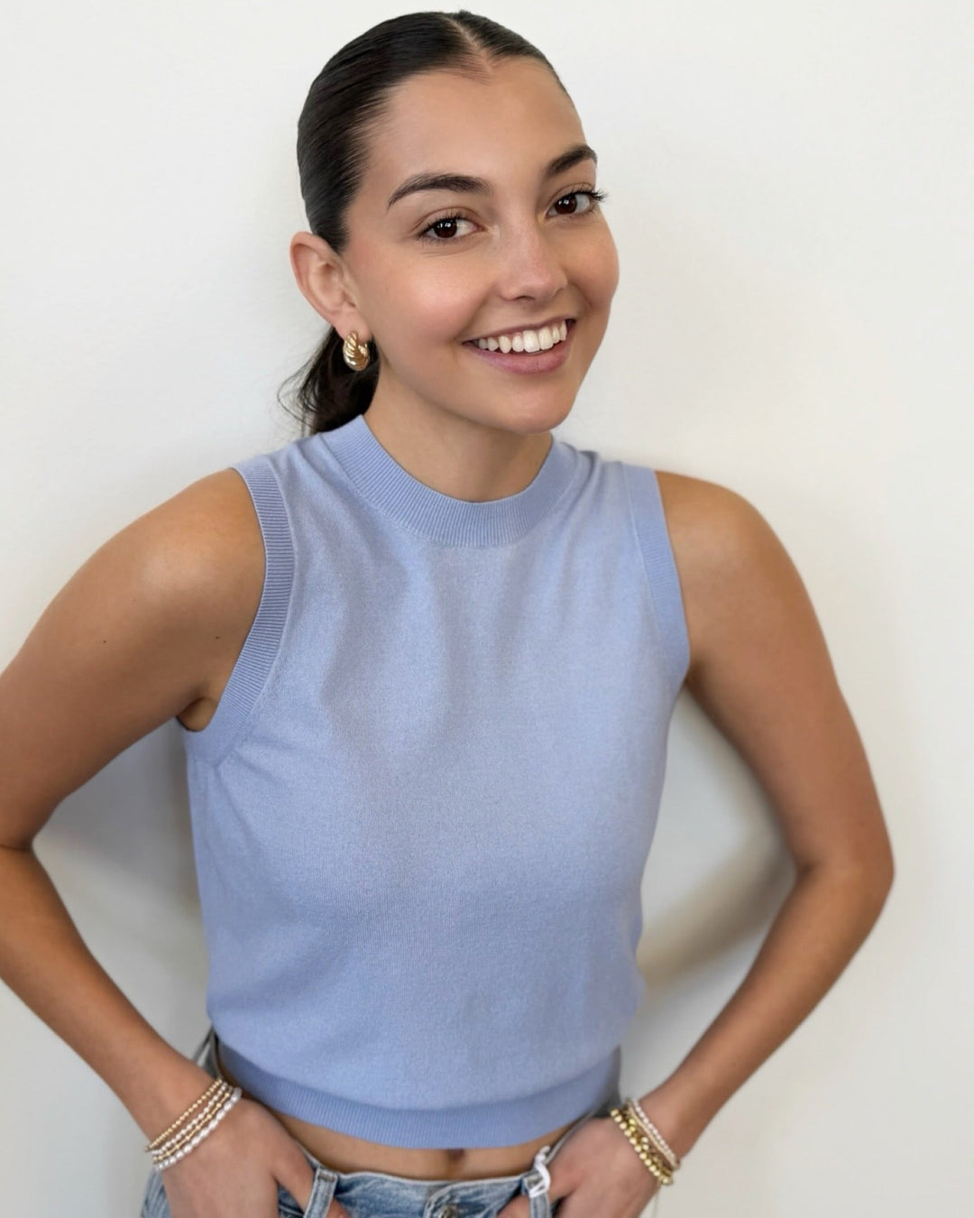 Talia Sweater Shellsleeveless knit