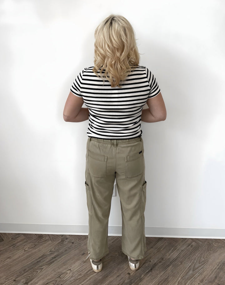 Tanner Cropped Cargo Pull on PantPant