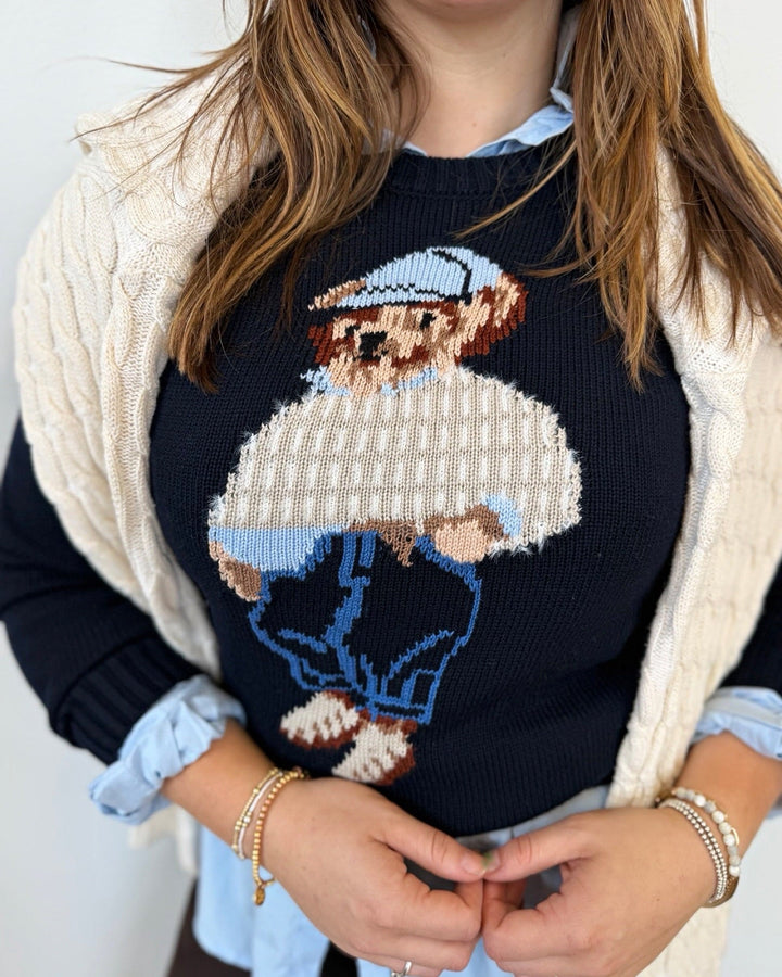 Teddy Bear Knit Sweaterlong sleeve knitX0725