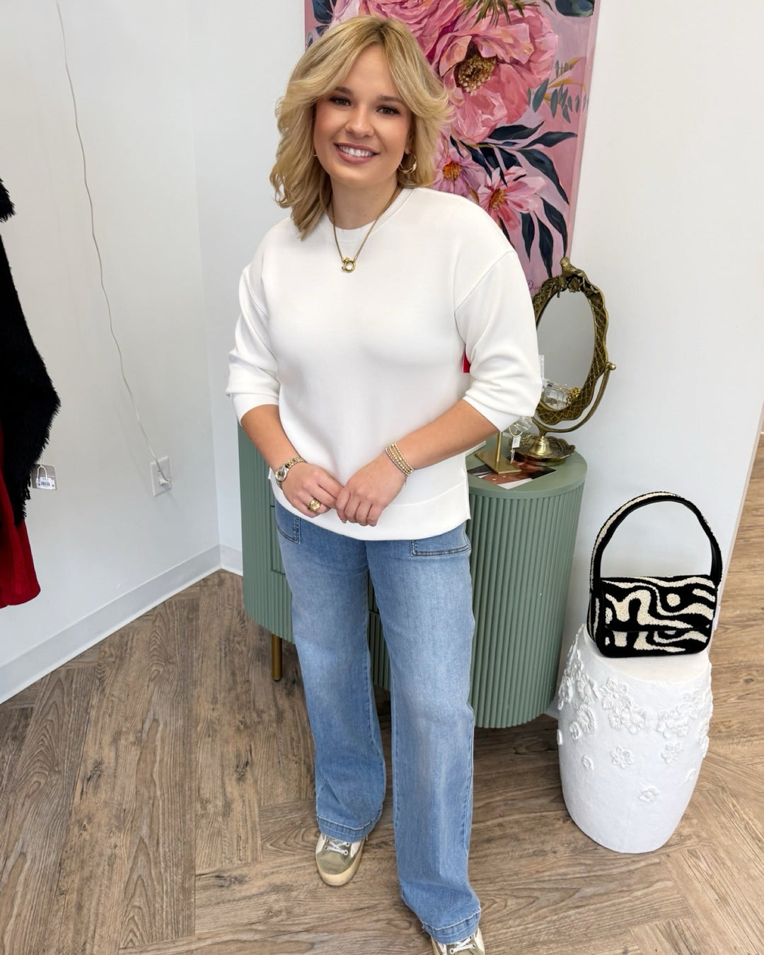 Tessa Mid Rise Wide Leg Jeandenim