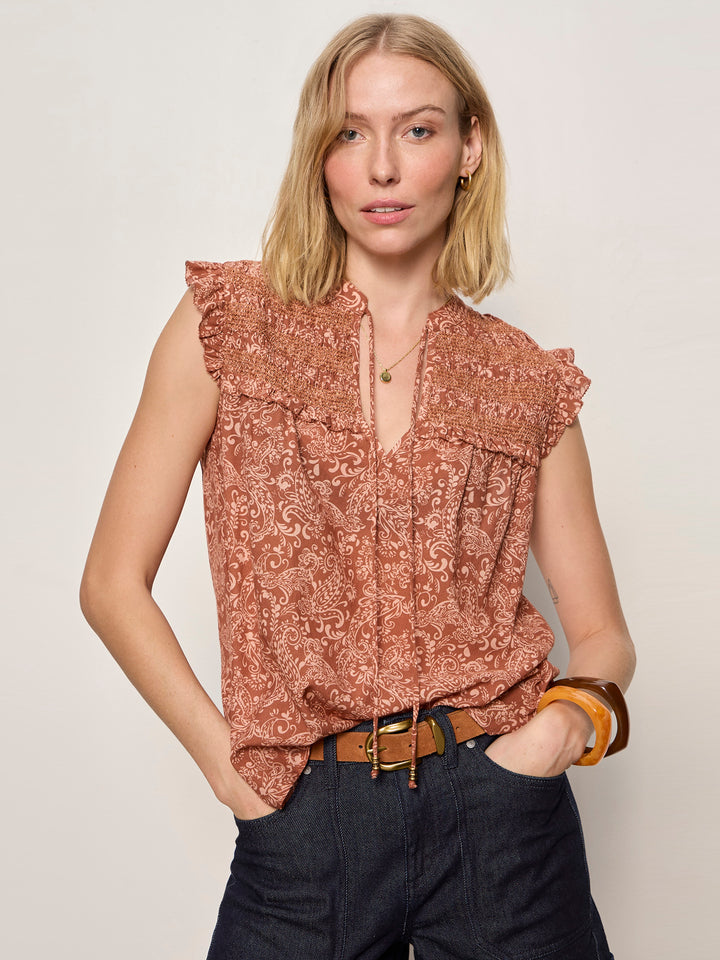 Sanctuary Free Feeling Smocked Blouse