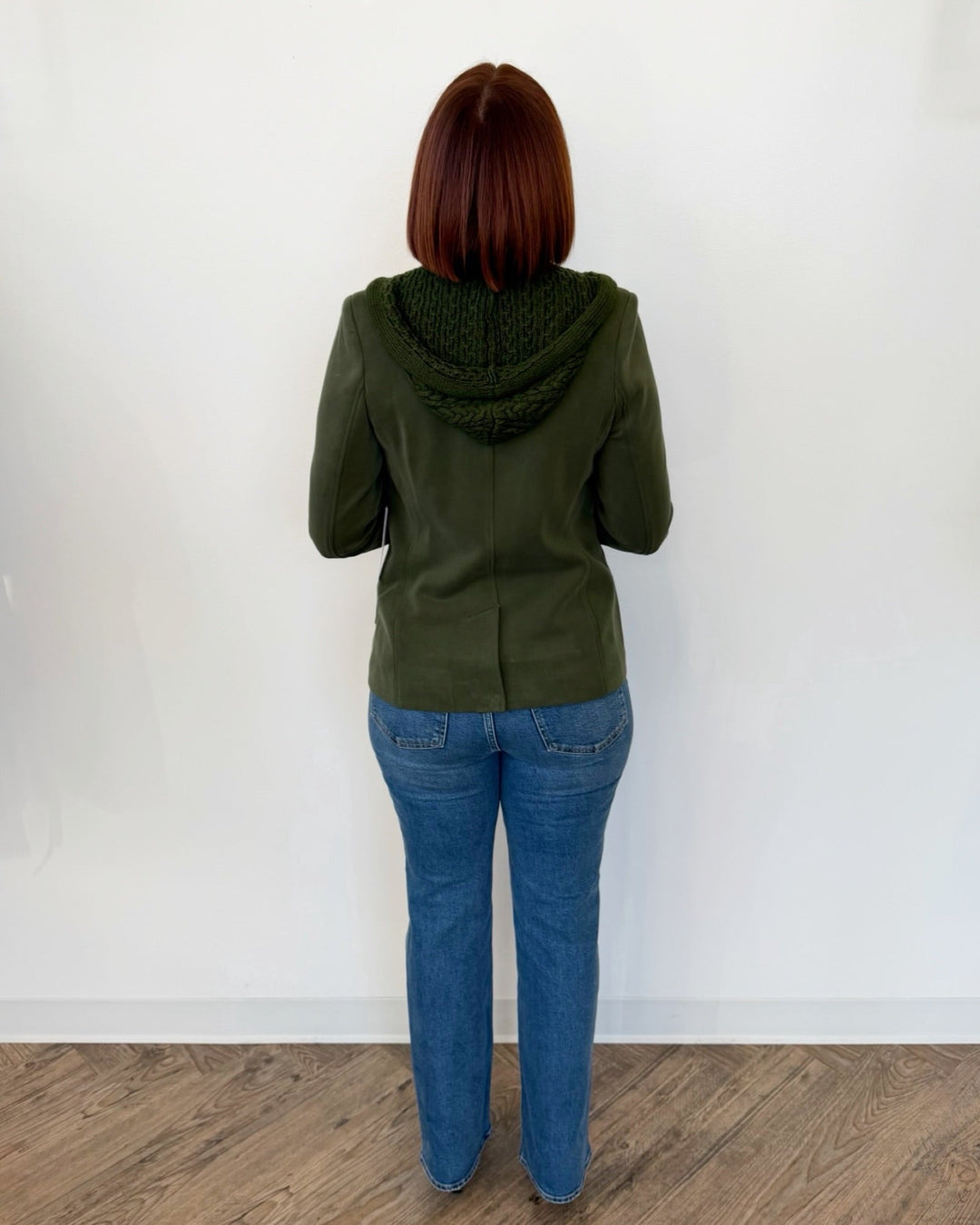 Toasty Blazer with Cable Knit Hoodieblazer