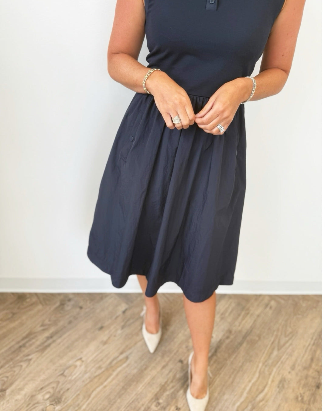 Townes Mixed Media Midi DressMidi Dress