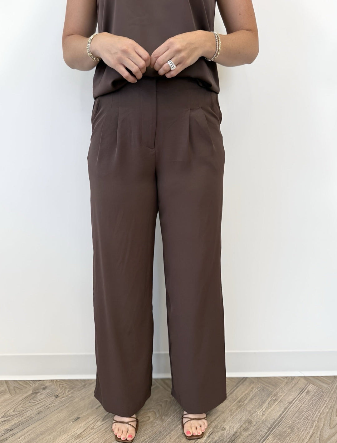 Uma High Rise Wide Leg TrouserPants