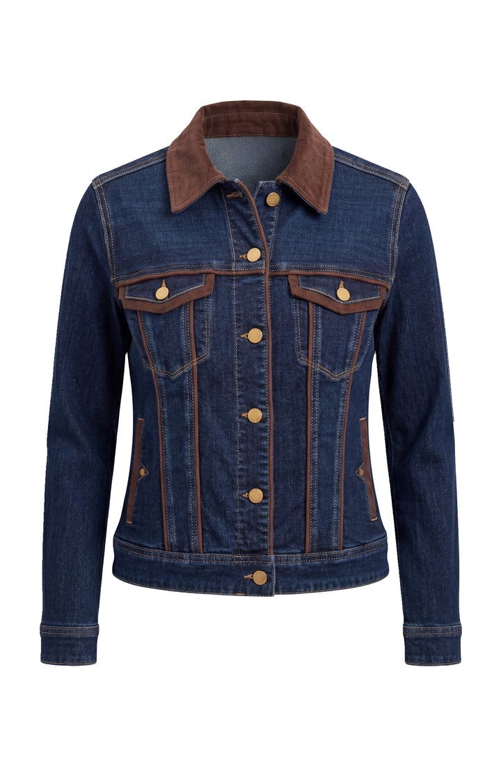 Liverpool Classic Trucker Jacket with Velvet Detailing