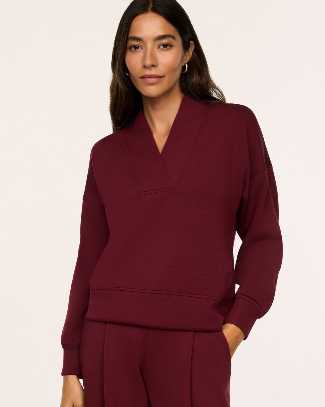 V-Neck Long Sleeve Top