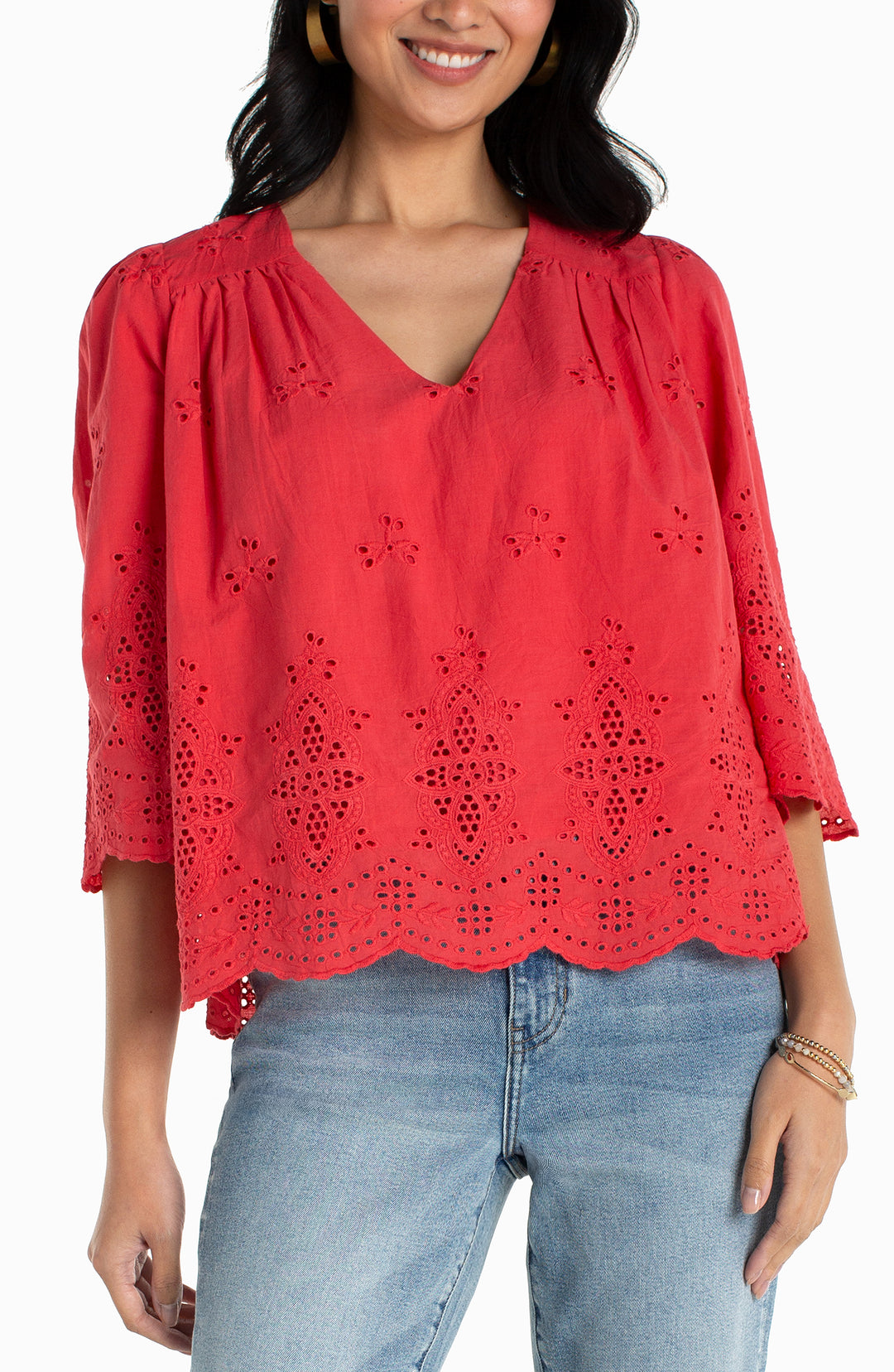 Liverpool Eyelet Woven Top