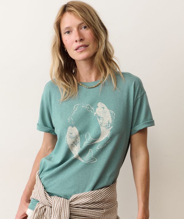 Marine Layer Oversized Hemp Graphic Tee