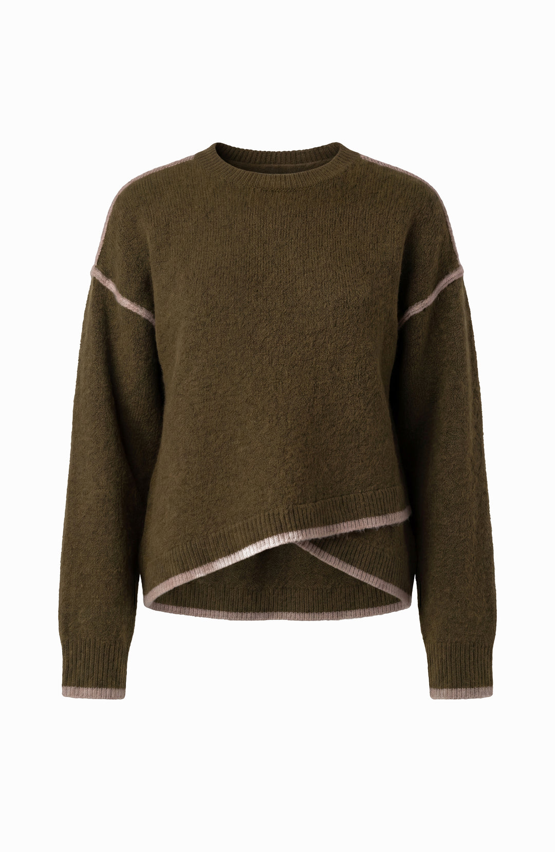Liverpool Long Sleeve Crewneck Sweater with Cream Tulip Hem