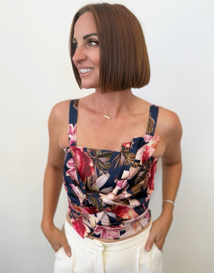 Vanna Detailed Floral Tank TopTank Top