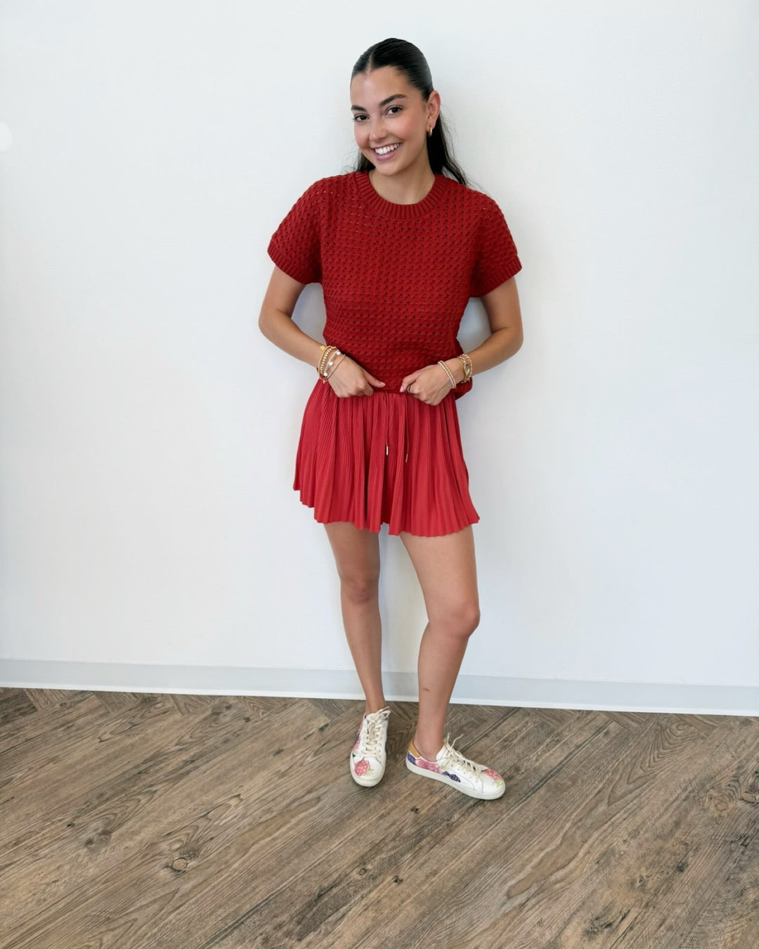 Varley Denny Knit Topshort sleeve knit