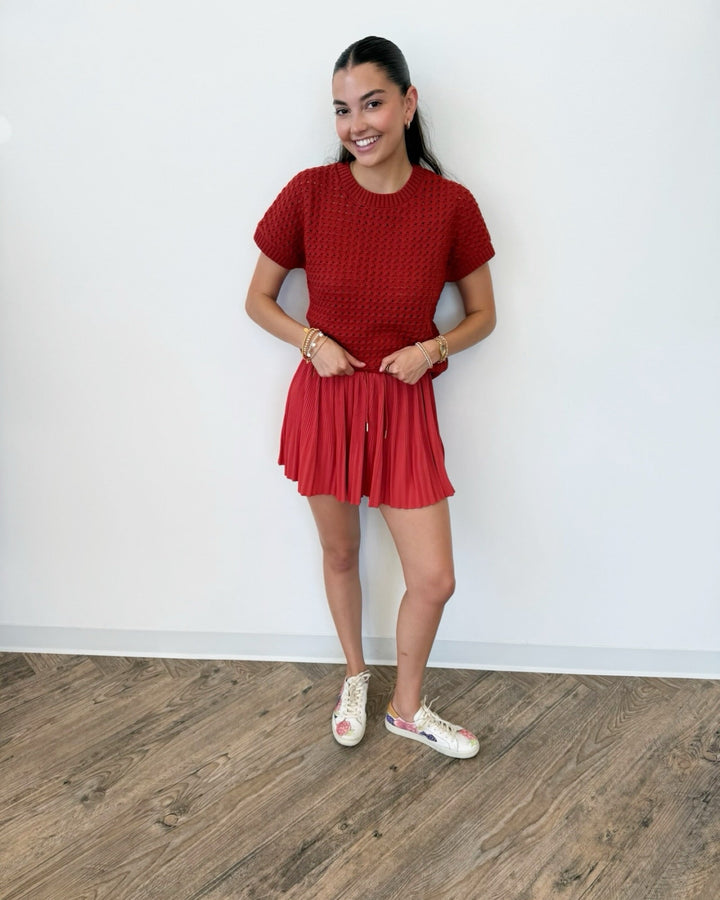 Varley Denny Knit Topshort sleeve knit