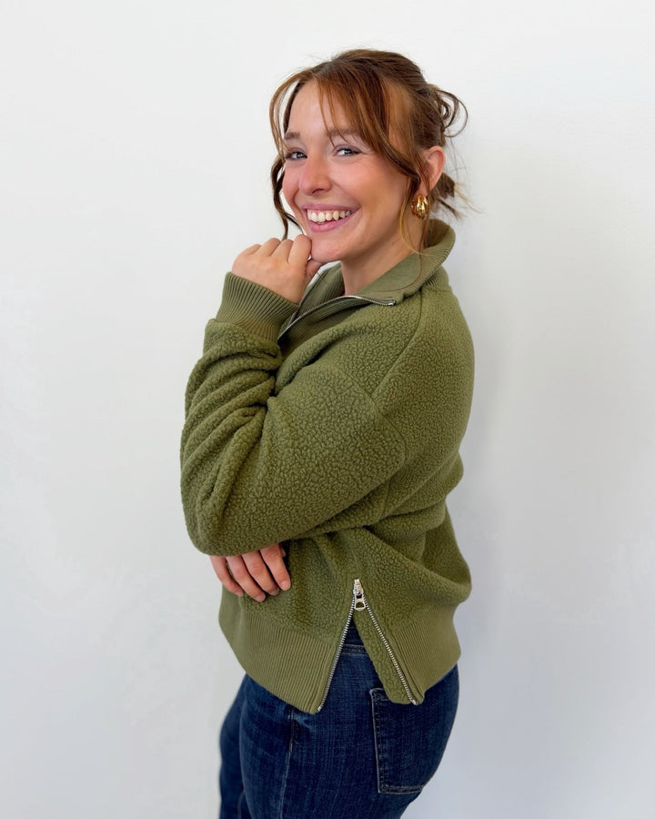 Varley Jaylin Half Zip Fleecelong sleeve pullover