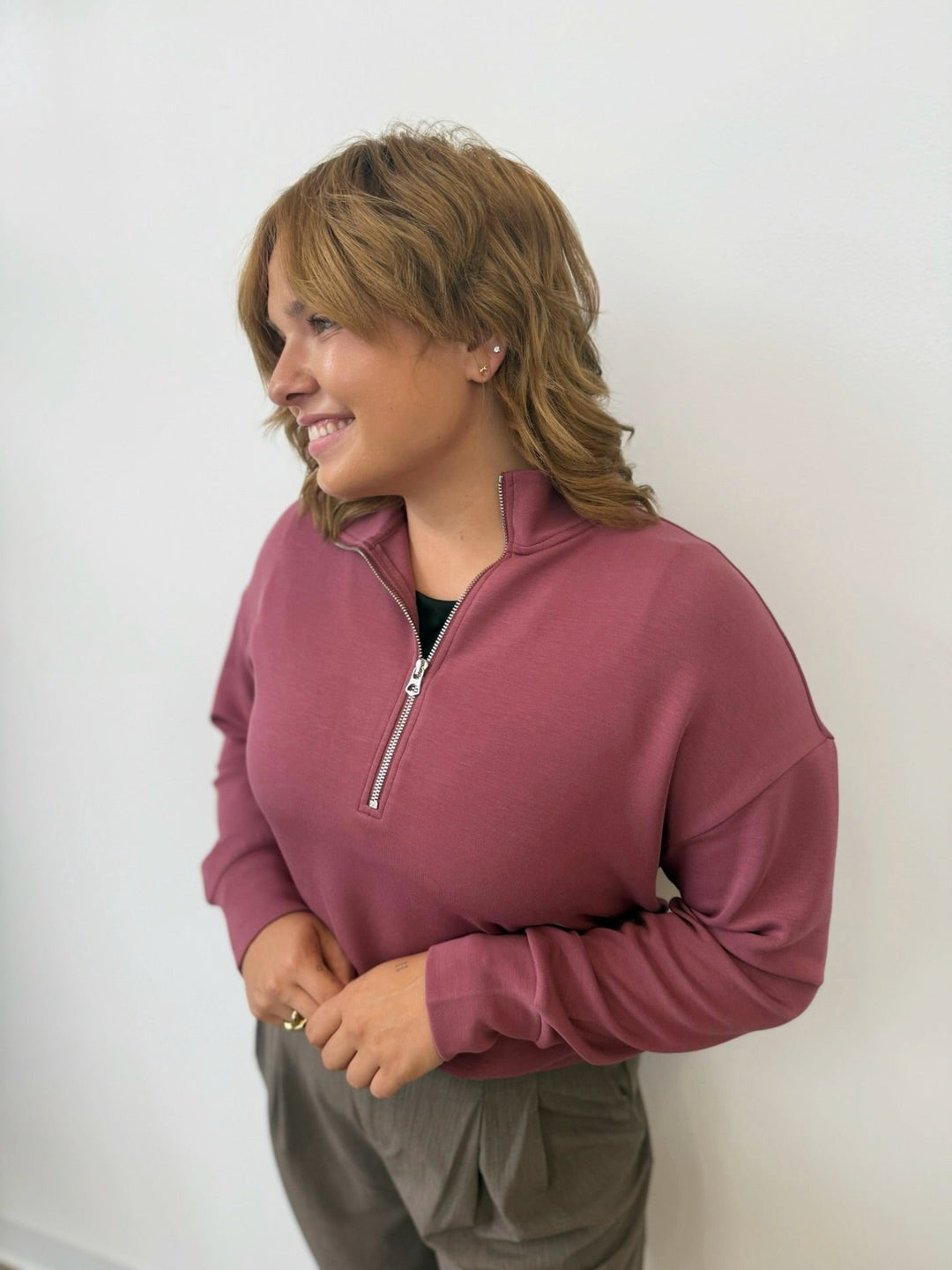 Varley Mavis Mock Neck Sweatshirtlong sleeve pullover