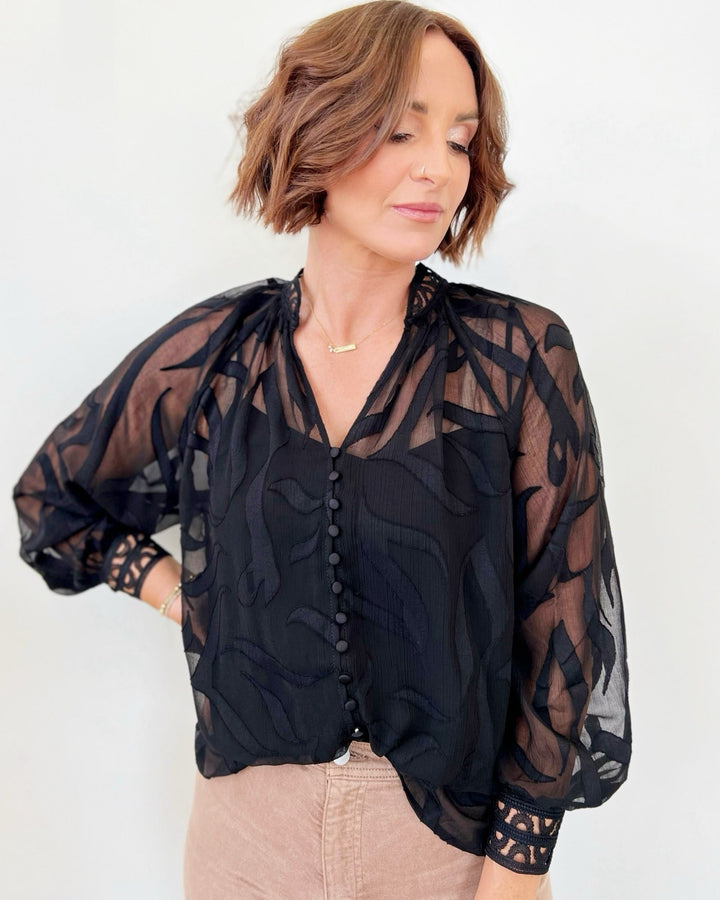 Vella Blouse with Lace DetailsBlouse