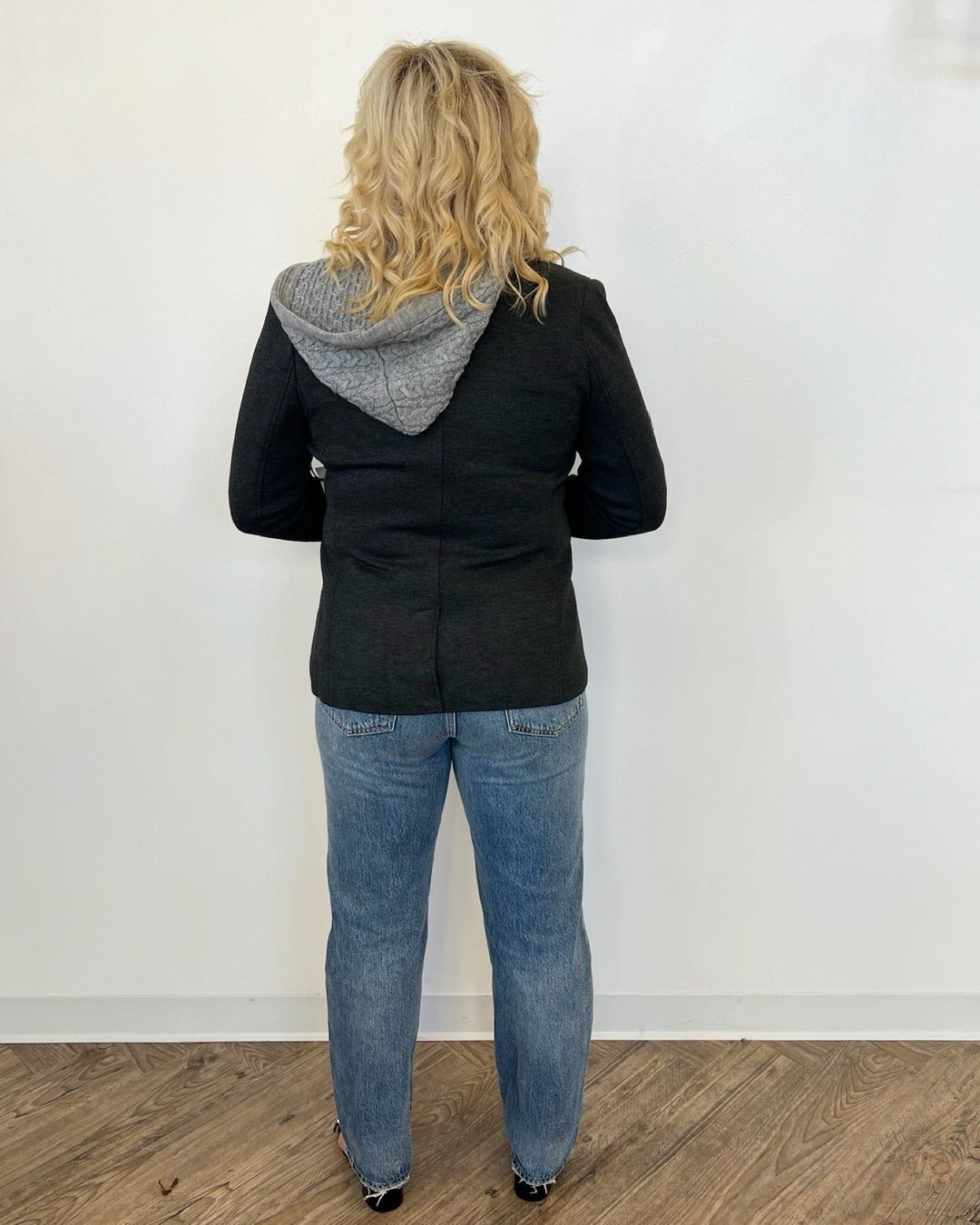 Wallace Knit Blazer with Cable Knit HoodBlazer