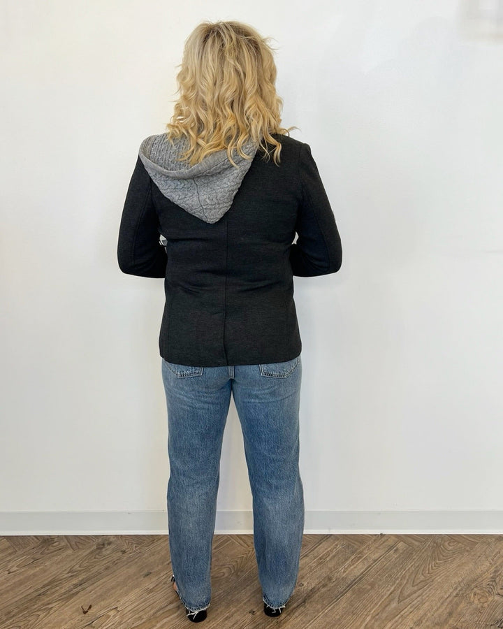 Wallace Knit Blazer with Cable Knit HoodBlazer