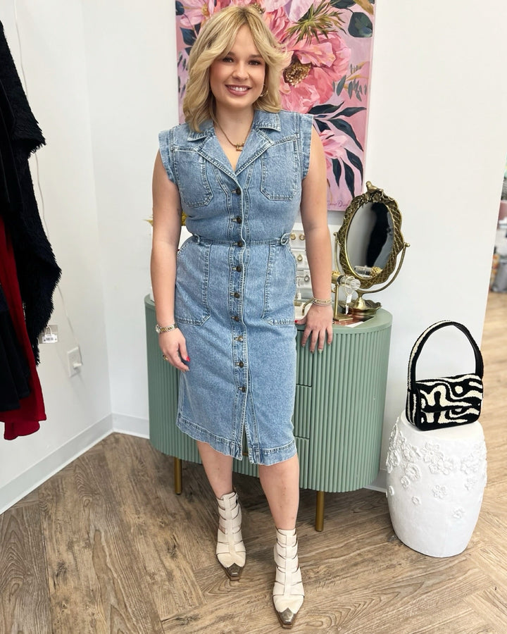 Wesley Denim Midi Dressjulieta