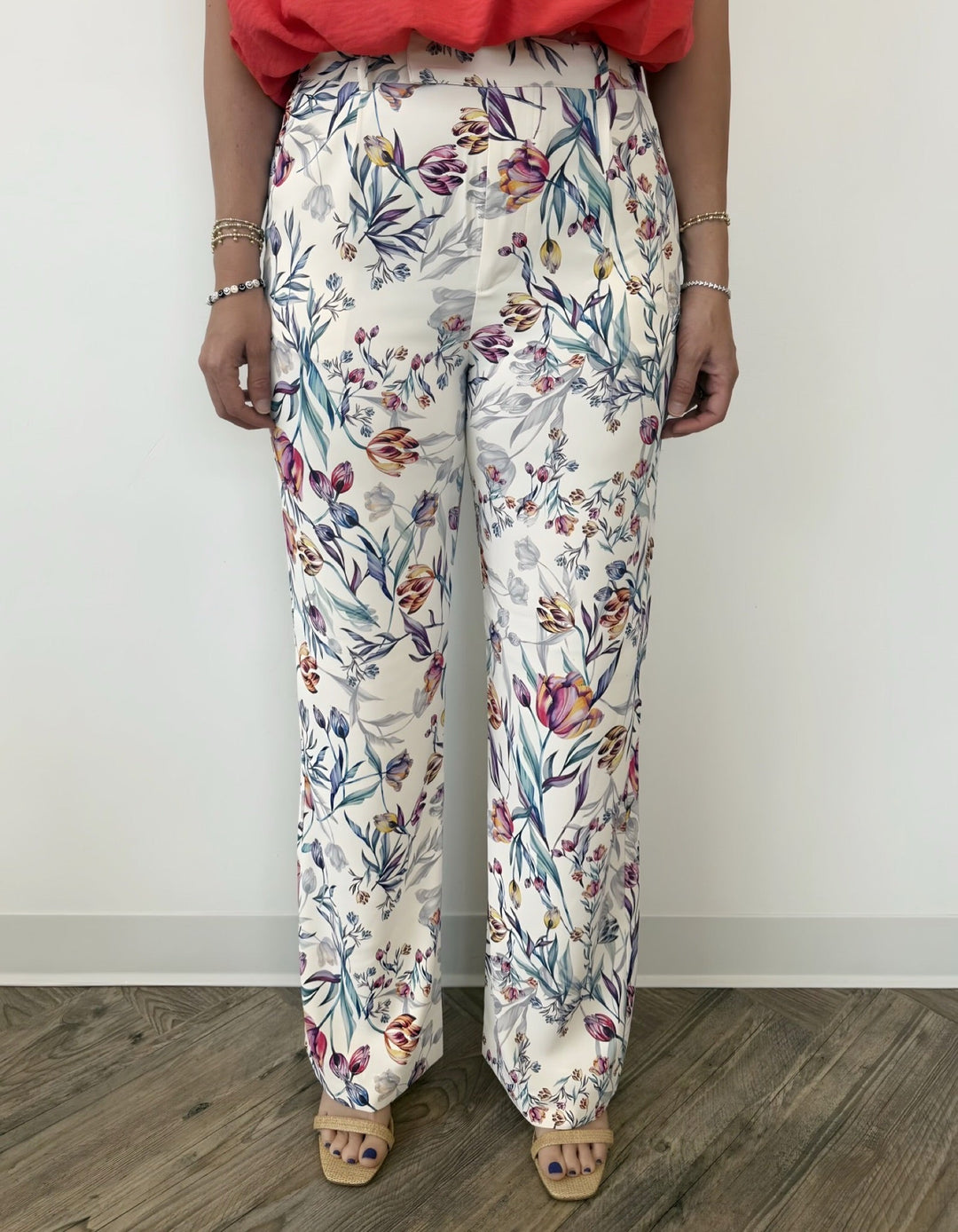 Yasmine Floral Printed Wide Leg TrousersPants