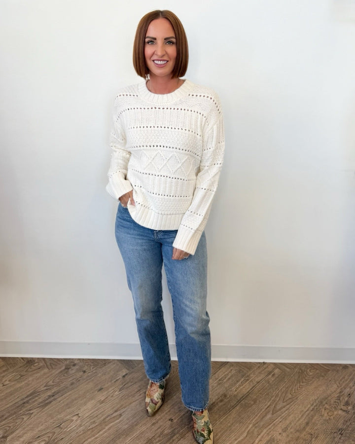 Yelena Cable Knit Sweatersweater