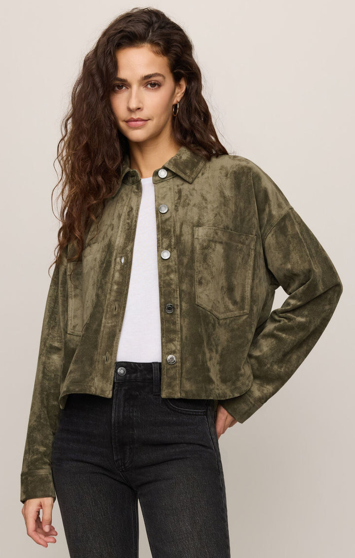 Z Supply All Day Cropped Suede Jacketjacket