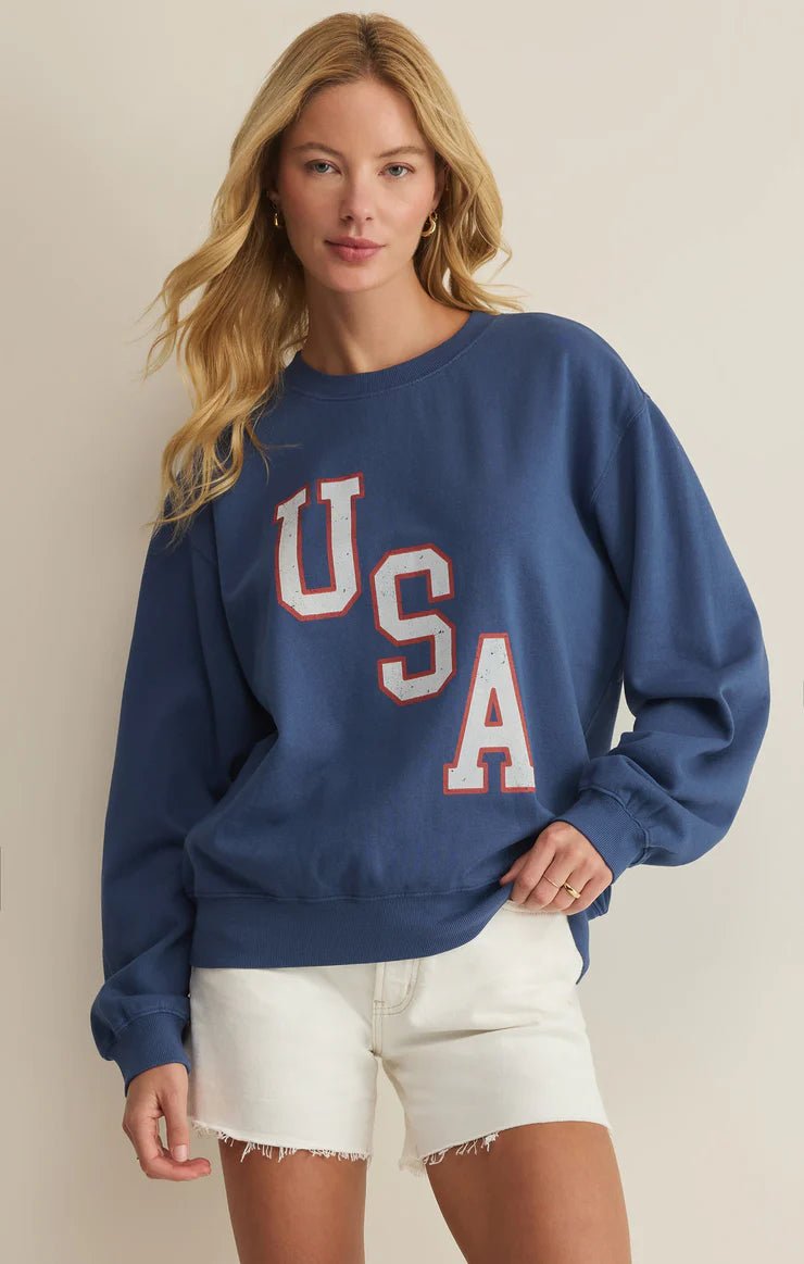Z Supply Americana Boyfriend Sweatshirtsweatshirt
