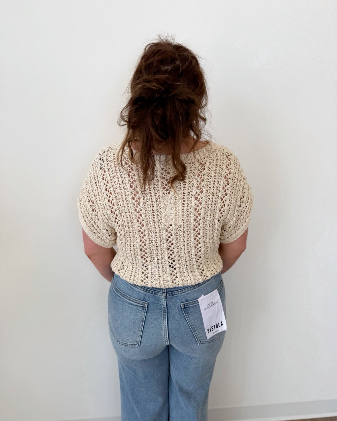 Z Supply Ballast Crochet Stripe Sweaterknit top