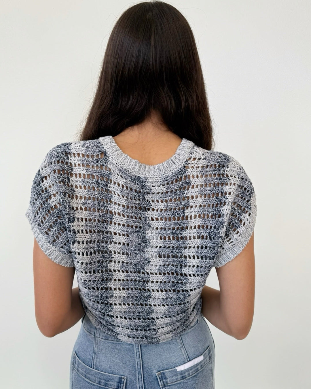 Z Supply Ballast Crochet Stripe Sweaterknit top