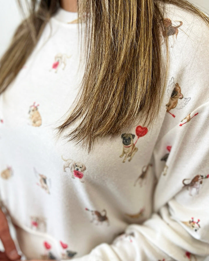 Z Supply Bisous Love Pup Toplounge top