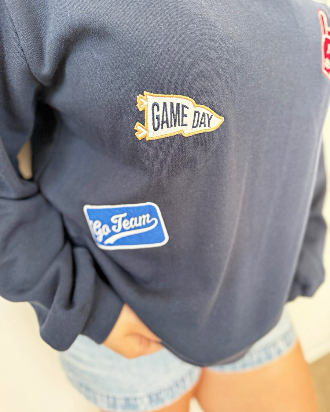 Z Supply Boyfriend Patch Sweatshirtlong sleeve pullover