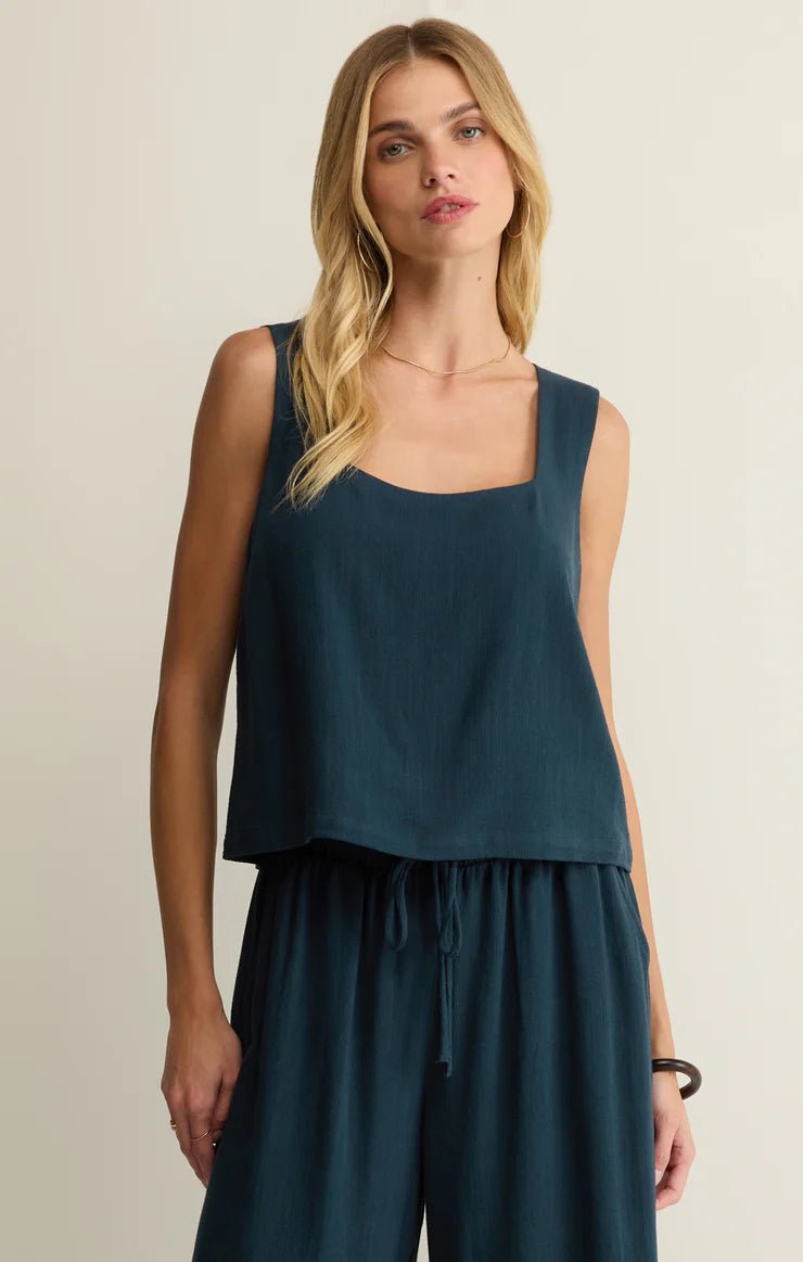 Z Supply Charli Cropped Linen Tanksleeveless top