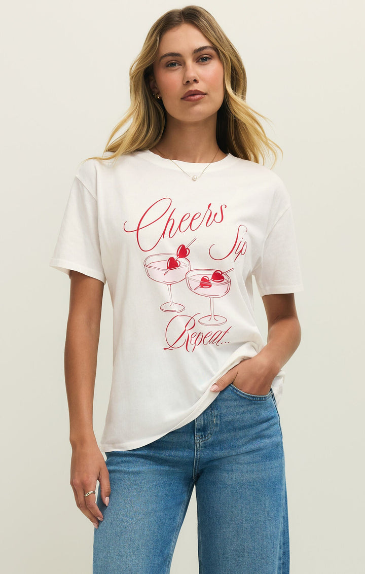 Z Supply Cheers Boyfriend TeeBoyfriend Tee
