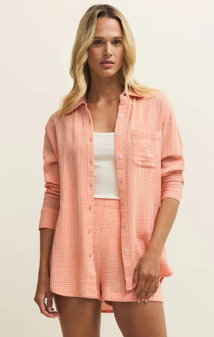 Z Supply Classic Gingham Topbutton down shirt