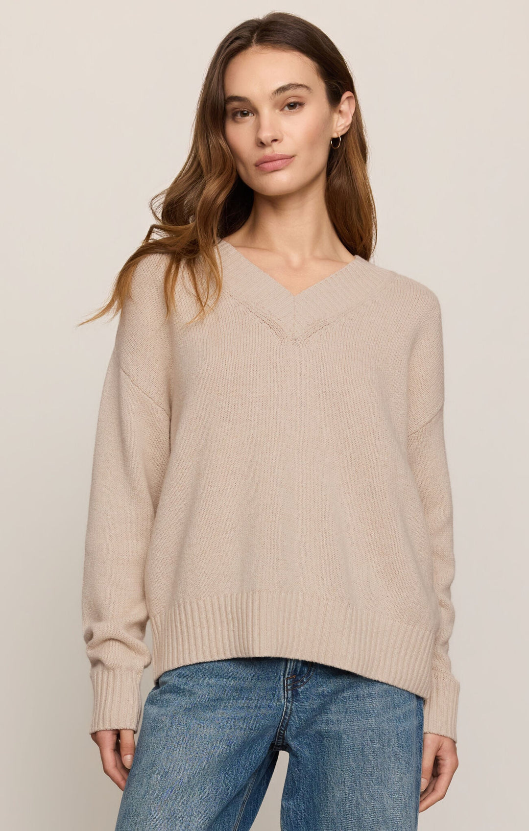 Z Supply Cloud Spun V-neck Sweaterlong sleeve knit