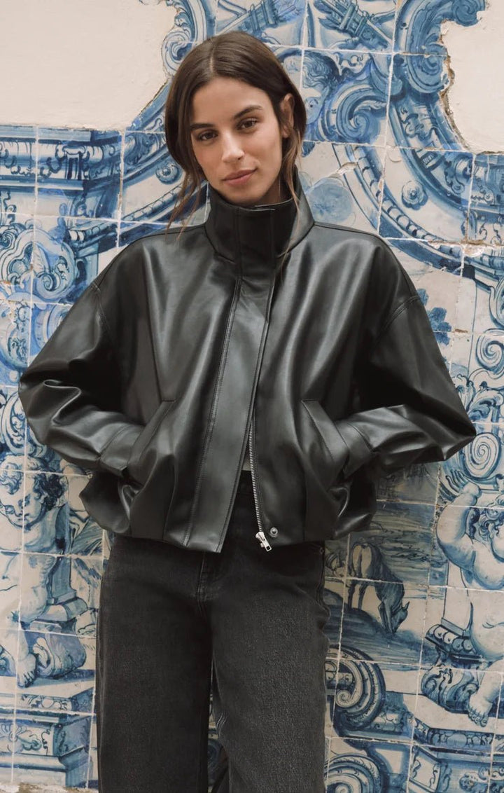 Z Supply Corin Faux Leather Bubble Jacketjacket