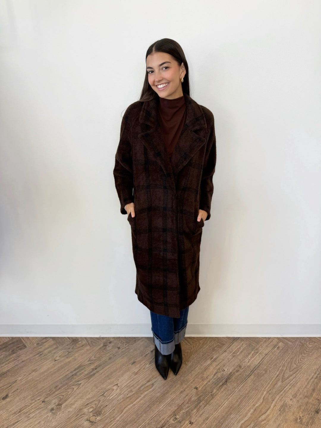Z Supply Crosby Plaid Cocoon Coatjacket